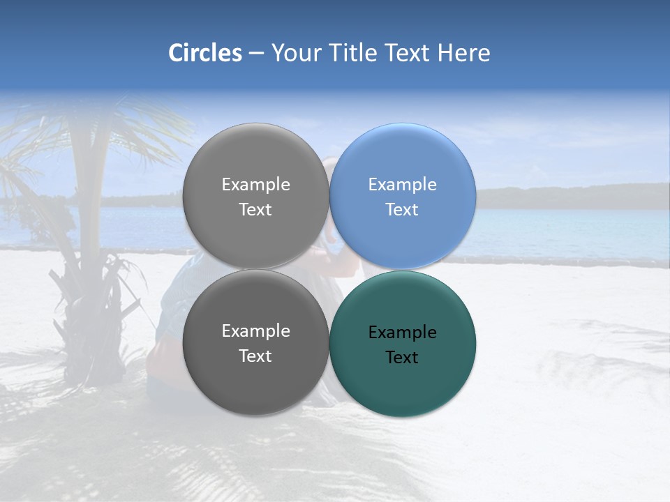 Family Vacation. Young Family Of Three On Vacation. Taken With Wide Angle Lens. PowerPoint Template