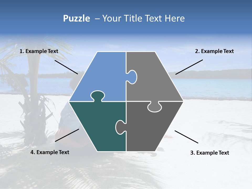 Family Vacation. Young Family Of Three On Vacation. Taken With Wide Angle Lens. PowerPoint Template