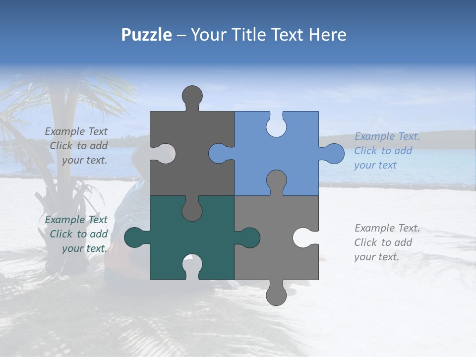 Family Vacation. Young Family Of Three On Vacation. Taken With Wide Angle Lens. PowerPoint Template