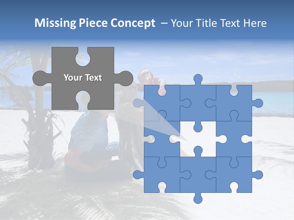 Family Vacation. Young Family Of Three On Vacation. Taken With Wide Angle Lens. PowerPoint Template