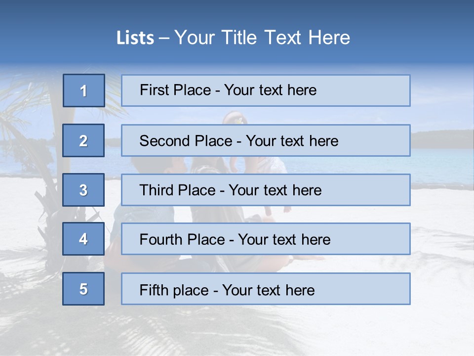 Family Vacation. Young Family Of Three On Vacation. Taken With Wide Angle Lens. PowerPoint Template
