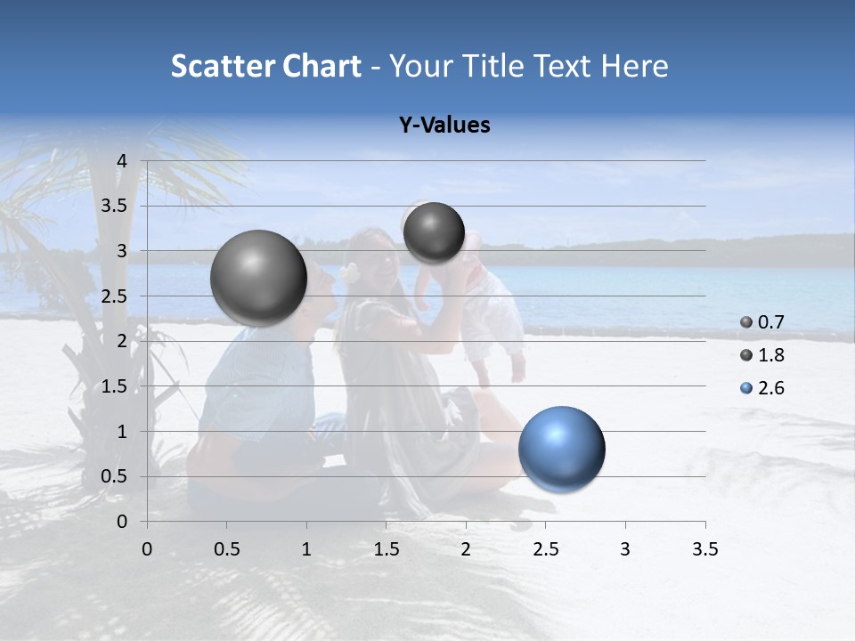 Family Vacation. Young Family Of Three On Vacation. Taken With Wide Angle Lens. PowerPoint Template