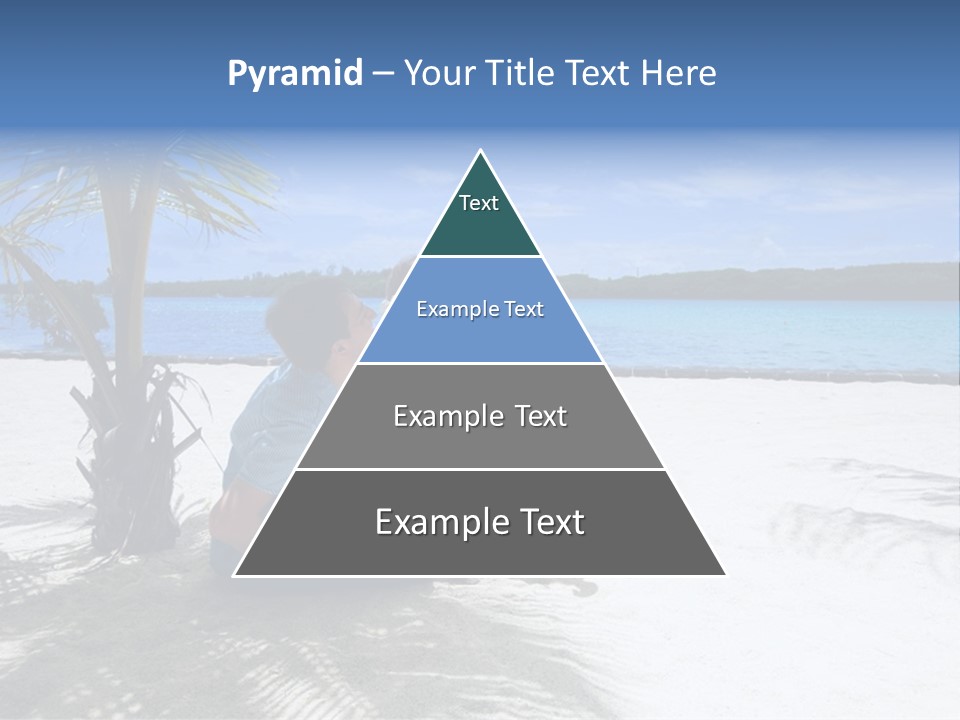 Family Vacation. Young Family Of Three On Vacation. Taken With Wide Angle Lens. PowerPoint Template