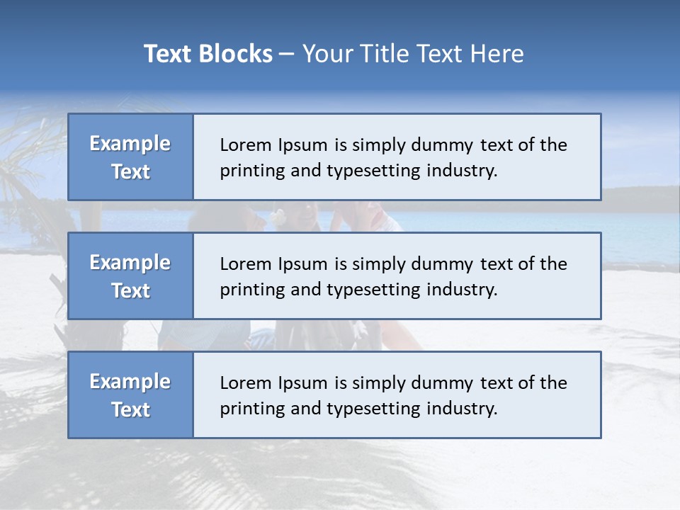 Family Vacation. Young Family Of Three On Vacation. Taken With Wide Angle Lens. PowerPoint Template