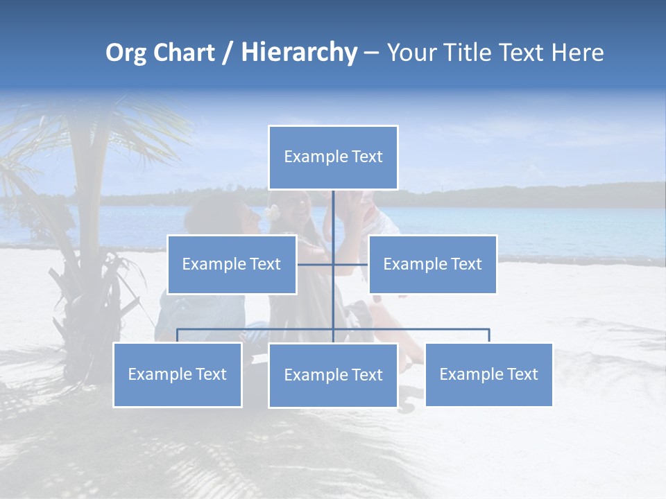 Family Vacation. Young Family Of Three On Vacation. Taken With Wide Angle Lens. PowerPoint Template