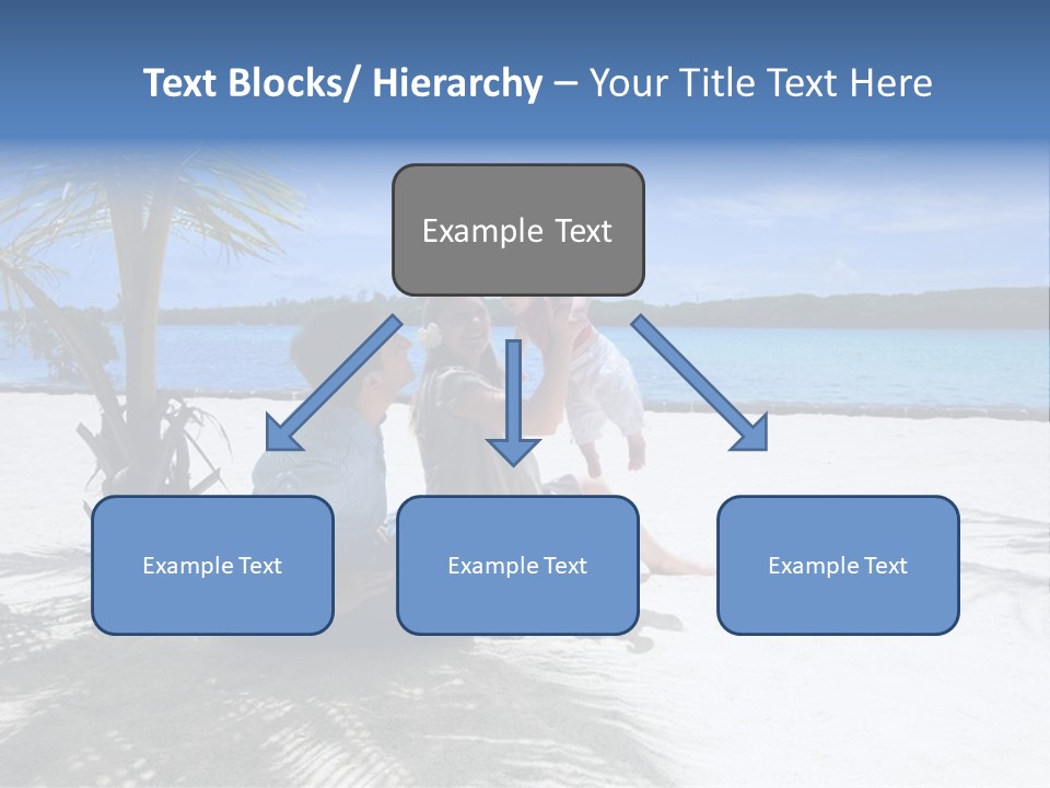 Family Vacation. Young Family Of Three On Vacation. Taken With Wide Angle Lens. PowerPoint Template