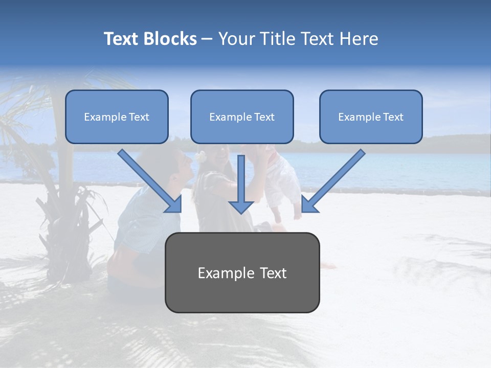Family Vacation. Young Family Of Three On Vacation. Taken With Wide Angle Lens. PowerPoint Template