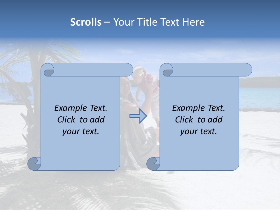 Family Vacation. Young Family Of Three On Vacation. Taken With Wide Angle Lens. PowerPoint Template