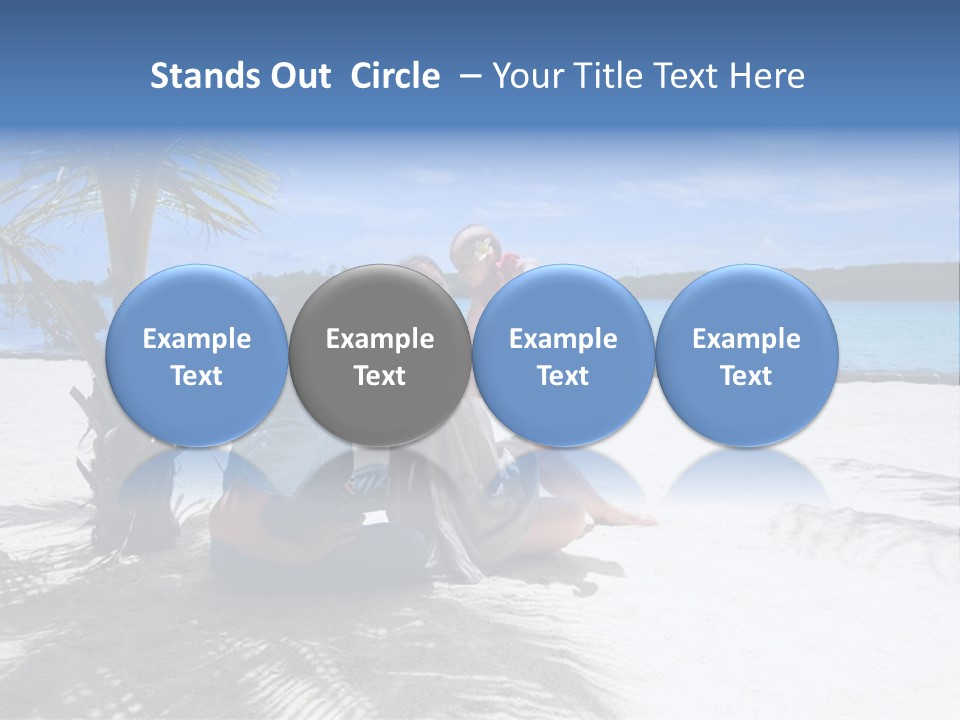 Family Vacation. Young Family Of Three On Vacation. Taken With Wide Angle Lens. PowerPoint Template