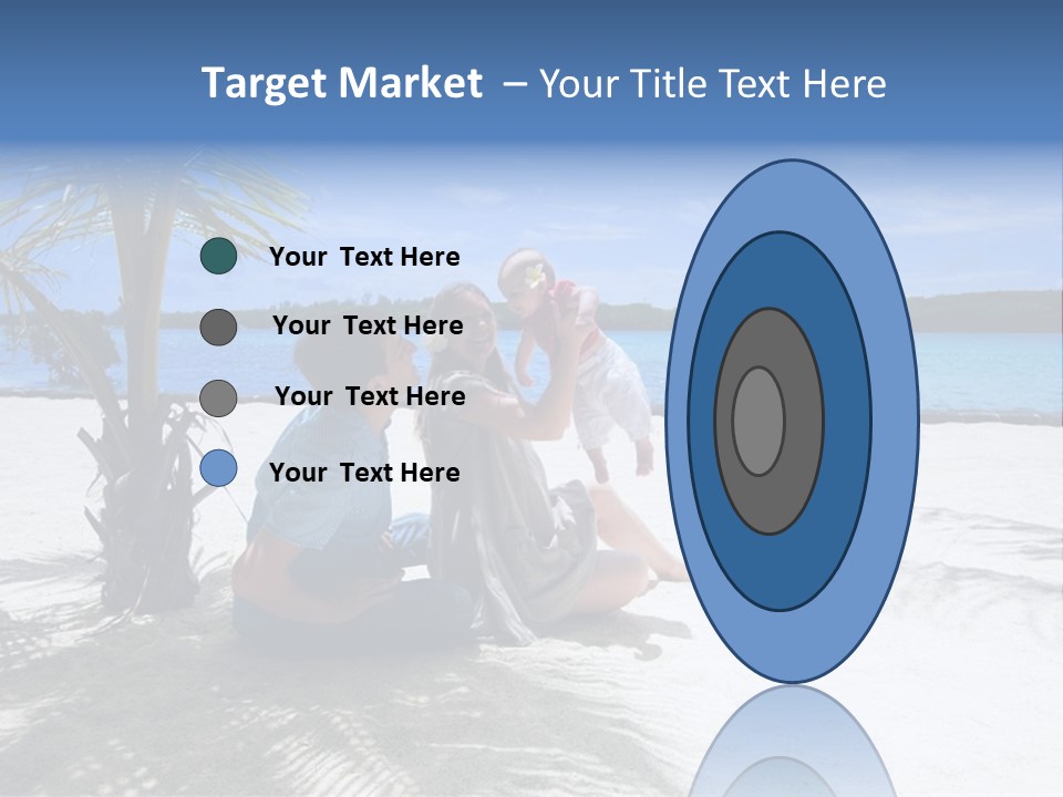 Family Vacation. Young Family Of Three On Vacation. Taken With Wide Angle Lens. PowerPoint Template