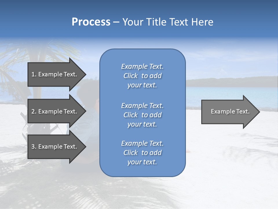 Family Vacation. Young Family Of Three On Vacation. Taken With Wide Angle Lens. PowerPoint Template