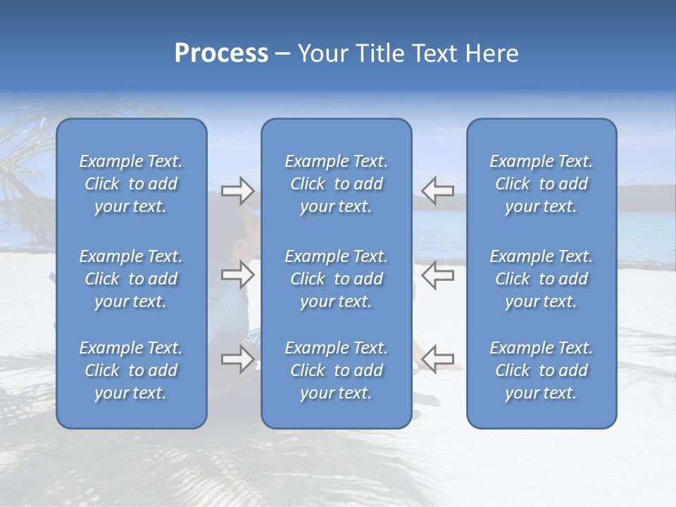 Family Vacation. Young Family Of Three On Vacation. Taken With Wide Angle Lens. PowerPoint Template