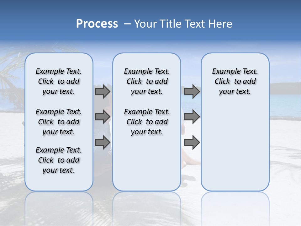 Family Vacation. Young Family Of Three On Vacation. Taken With Wide Angle Lens. PowerPoint Template