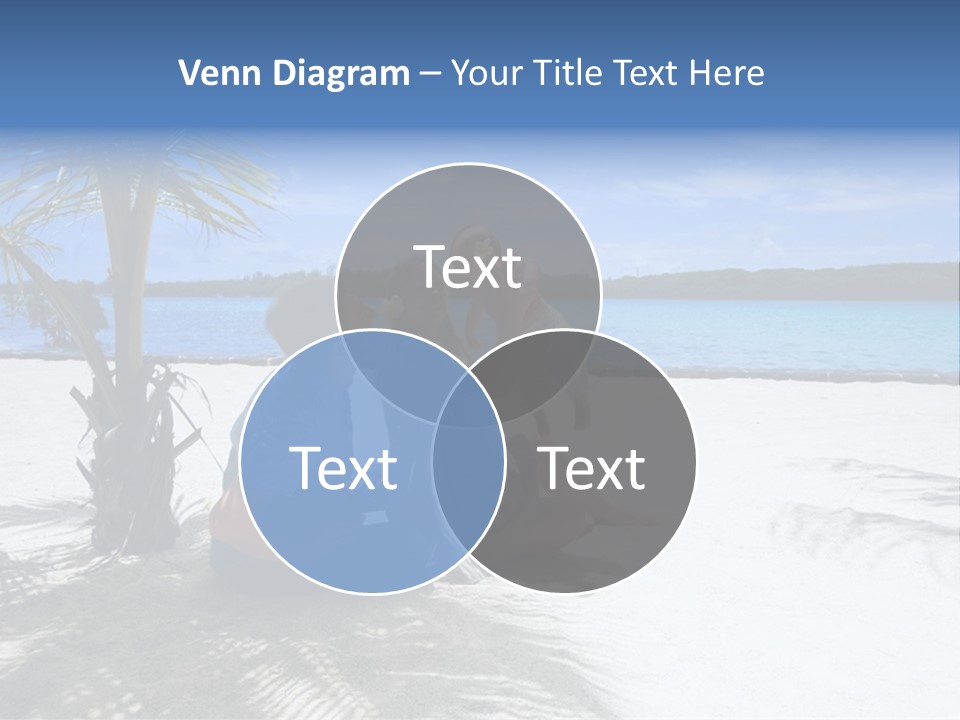 Family Vacation. Young Family Of Three On Vacation. Taken With Wide Angle Lens. PowerPoint Template