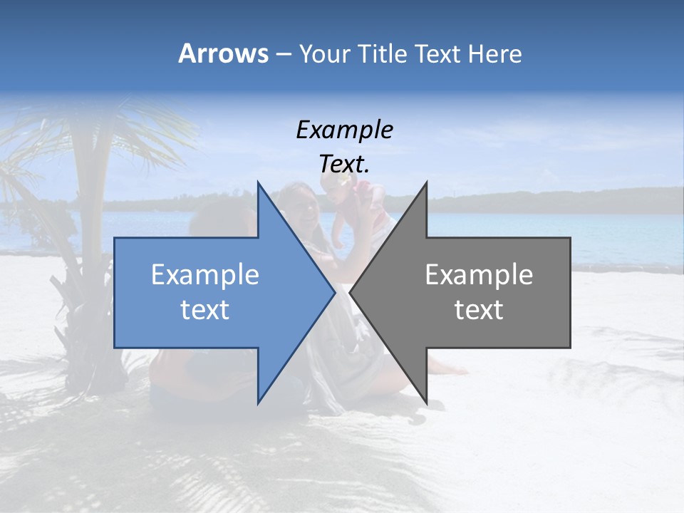 Family Vacation. Young Family Of Three On Vacation. Taken With Wide Angle Lens. PowerPoint Template