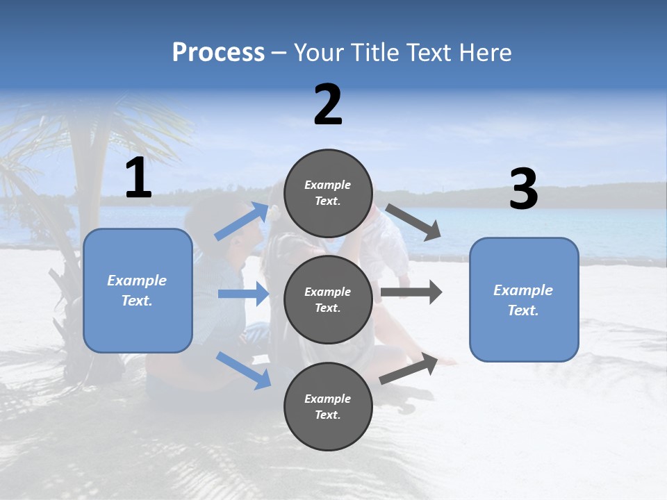 Family Vacation. Young Family Of Three On Vacation. Taken With Wide Angle Lens. PowerPoint Template