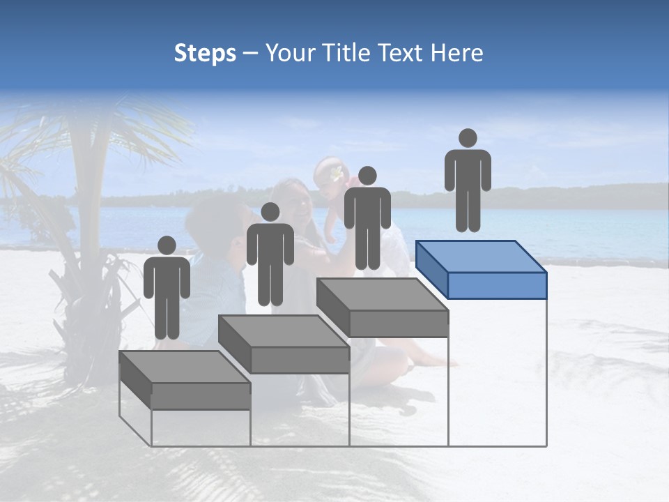 Family Vacation. Young Family Of Three On Vacation. Taken With Wide Angle Lens. PowerPoint Template