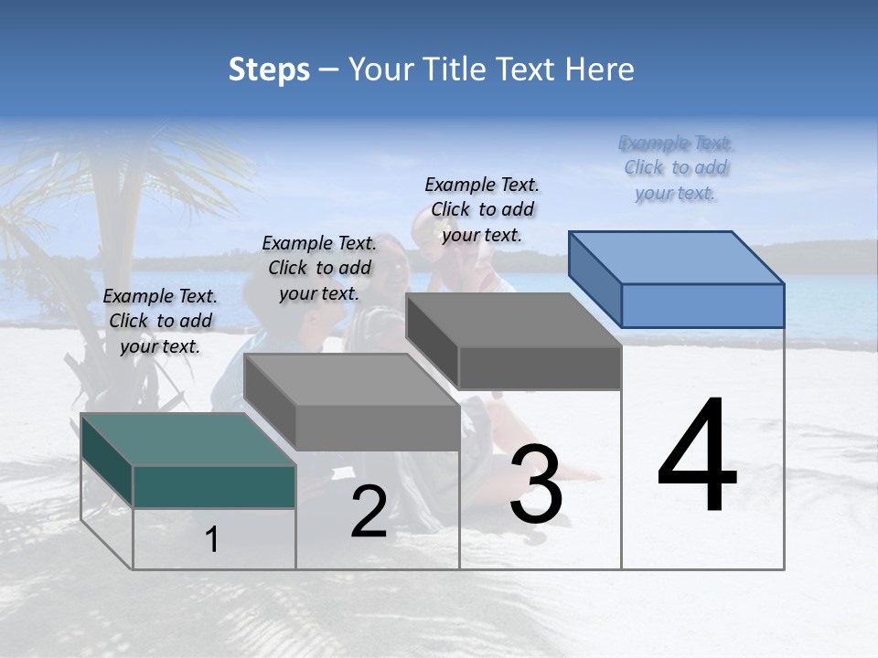 Family Vacation. Young Family Of Three On Vacation. Taken With Wide Angle Lens. PowerPoint Template