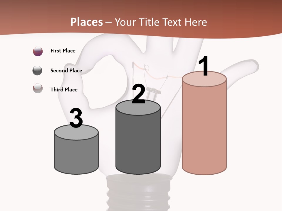 Ok Hand Lamp Bulb PowerPoint Template