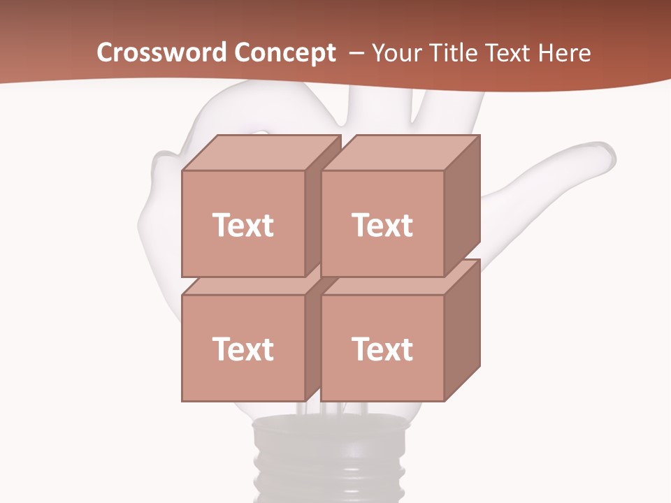 Ok Hand Lamp Bulb PowerPoint Template