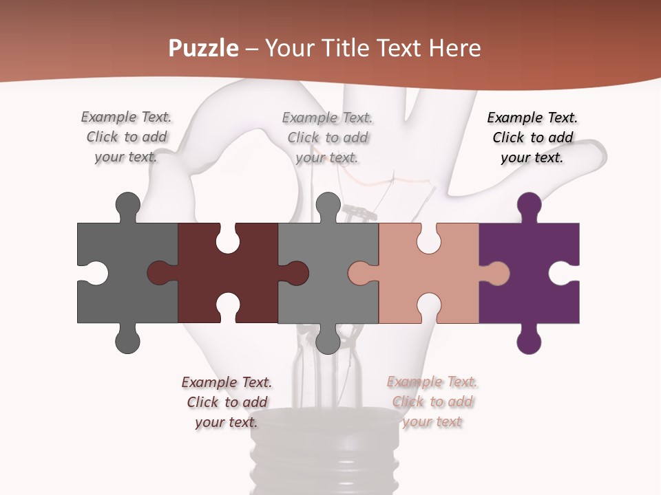 Ok Hand Lamp Bulb PowerPoint Template