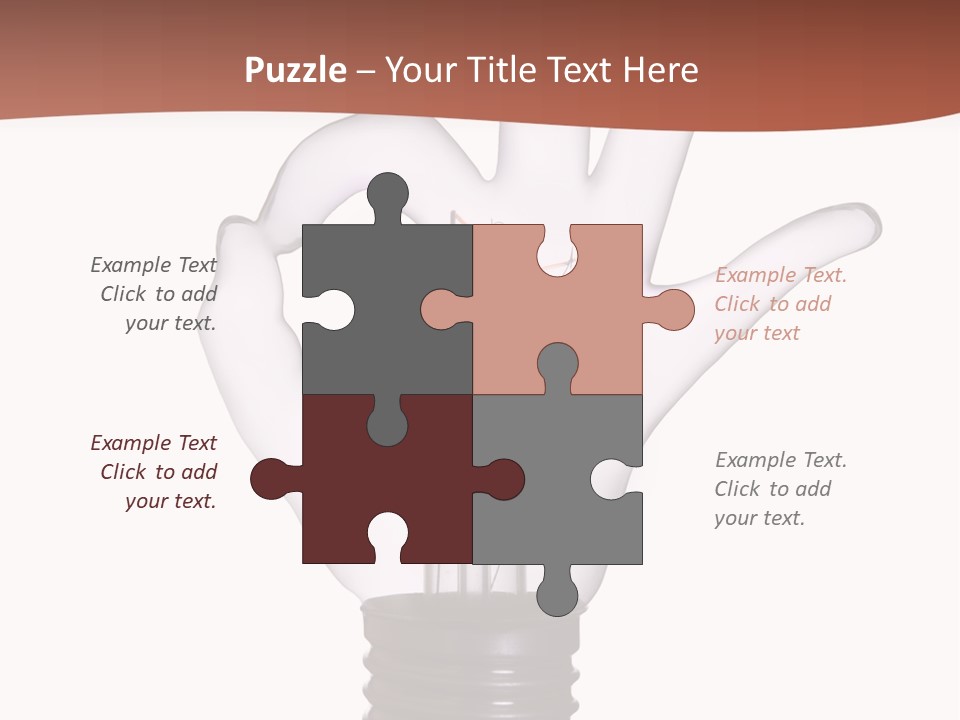 Ok Hand Lamp Bulb PowerPoint Template