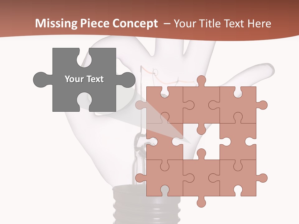 Ok Hand Lamp Bulb PowerPoint Template