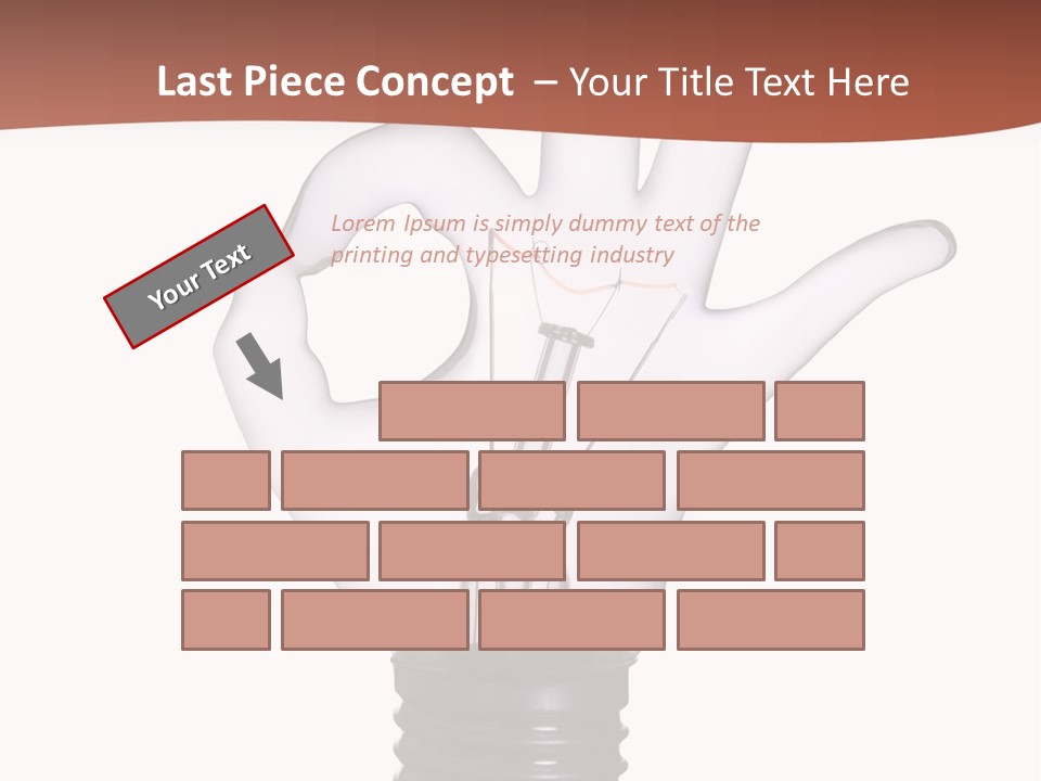 Ok Hand Lamp Bulb PowerPoint Template