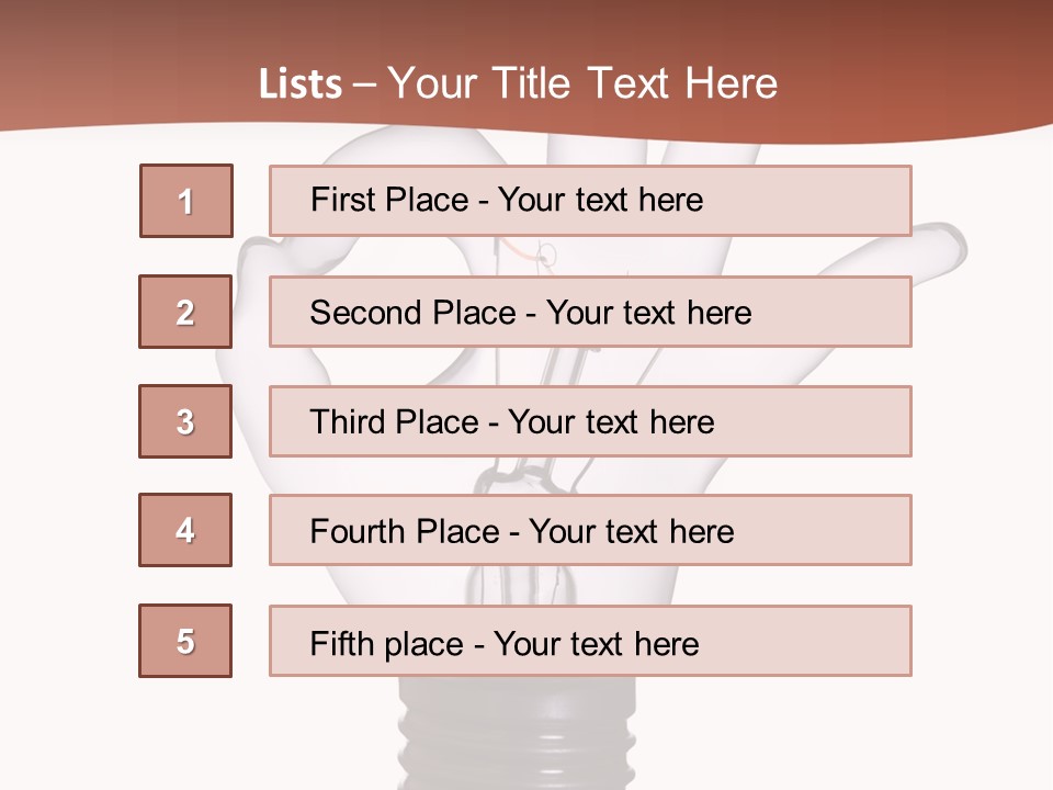 Ok Hand Lamp Bulb PowerPoint Template