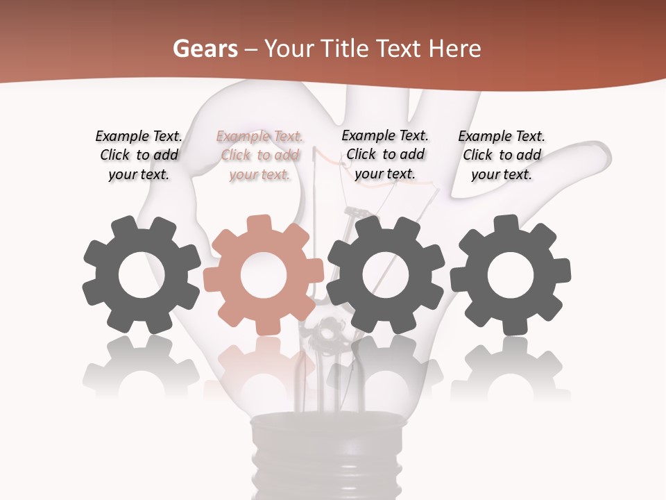 Ok Hand Lamp Bulb PowerPoint Template