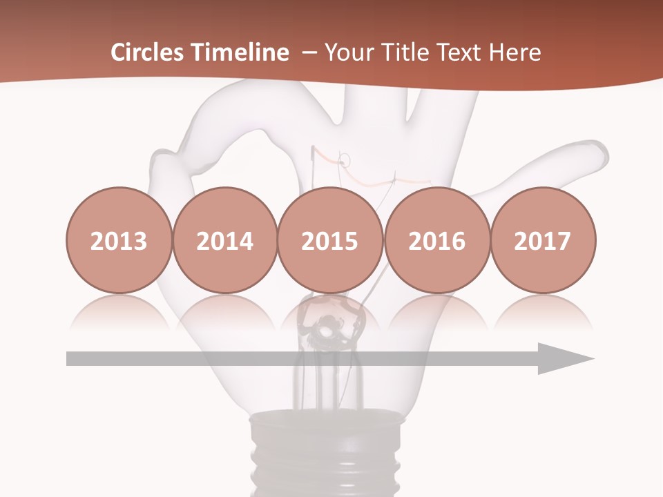 Ok Hand Lamp Bulb PowerPoint Template