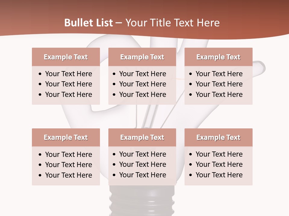 Ok Hand Lamp Bulb PowerPoint Template