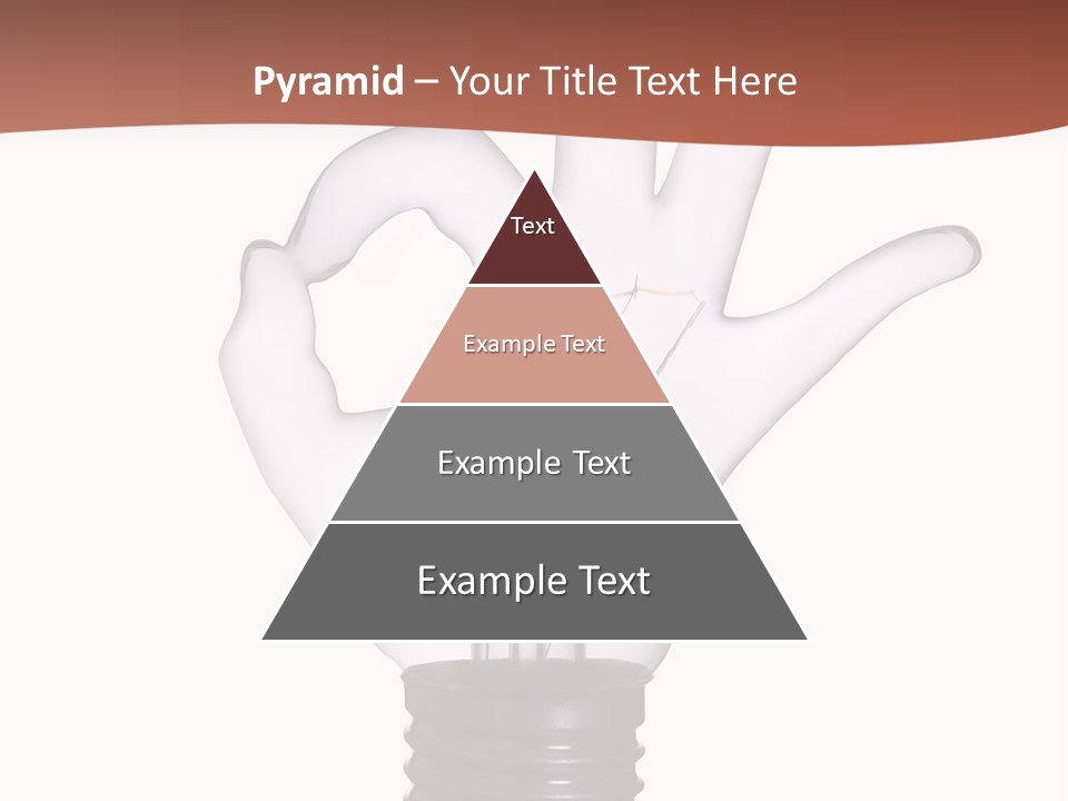 Ok Hand Lamp Bulb PowerPoint Template