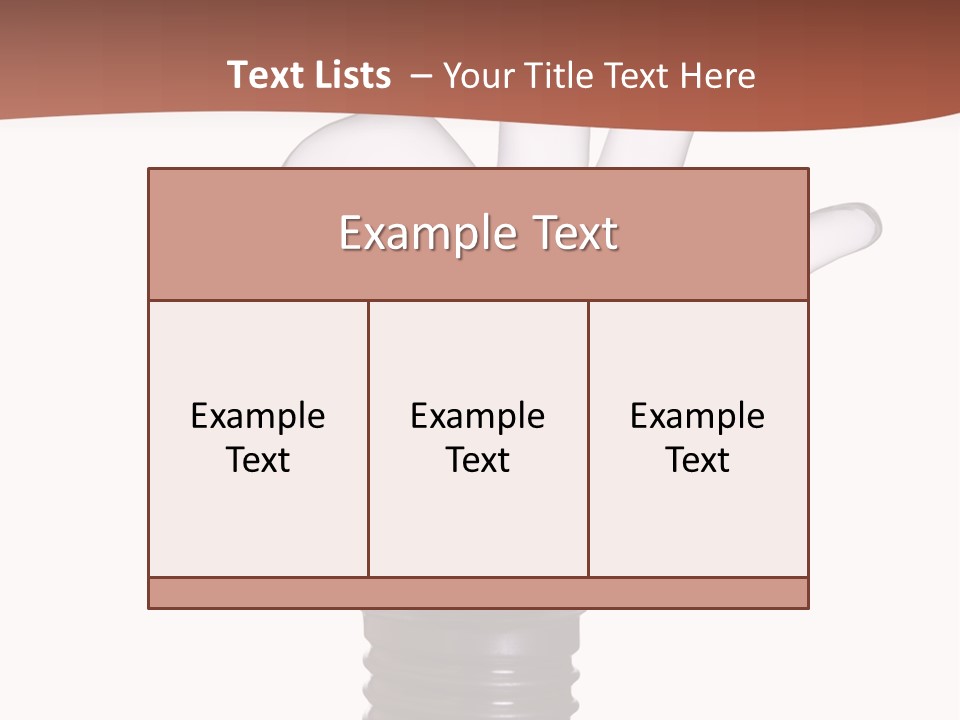 Ok Hand Lamp Bulb PowerPoint Template