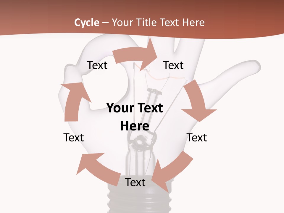 Ok Hand Lamp Bulb PowerPoint Template