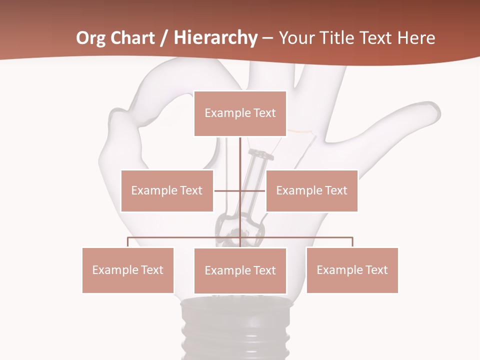 Ok Hand Lamp Bulb PowerPoint Template