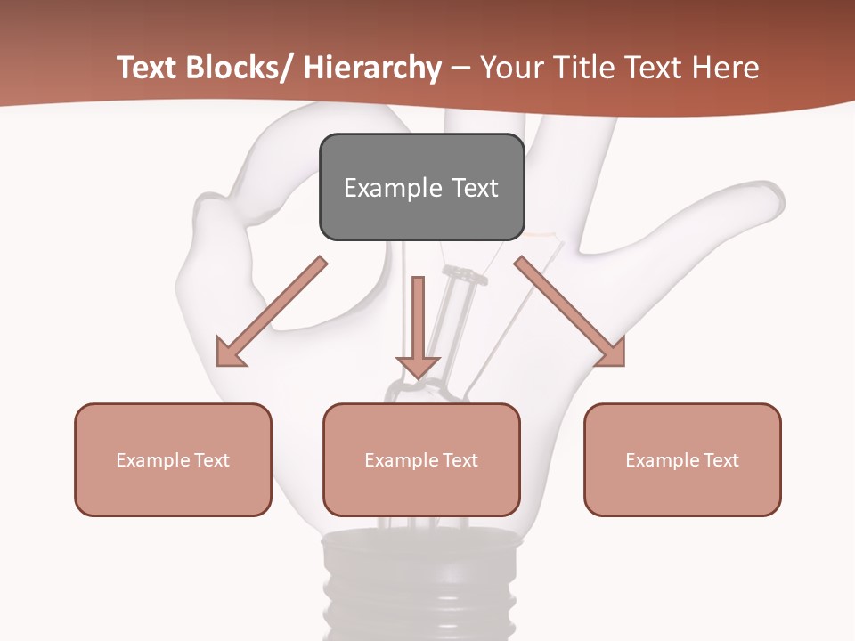 Ok Hand Lamp Bulb PowerPoint Template