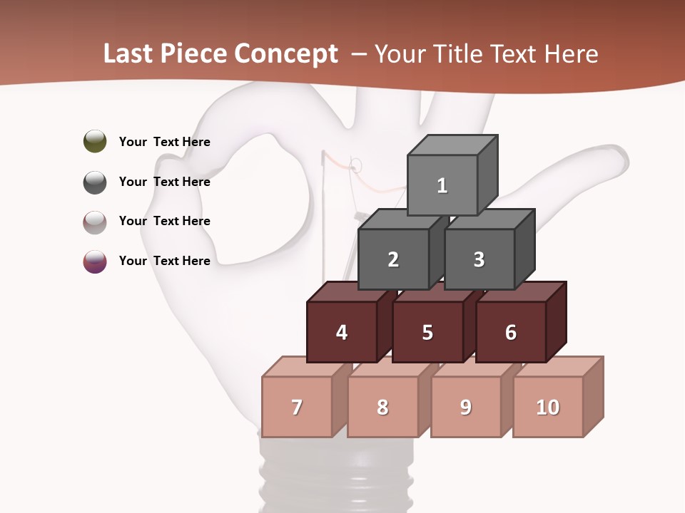 Ok Hand Lamp Bulb PowerPoint Template