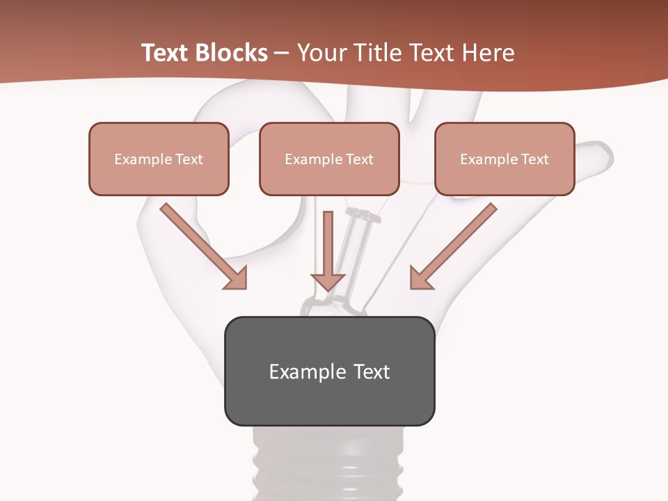 Ok Hand Lamp Bulb PowerPoint Template