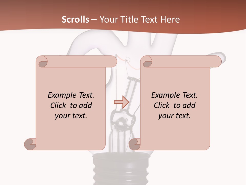 Ok Hand Lamp Bulb PowerPoint Template