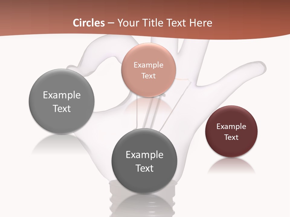 Ok Hand Lamp Bulb PowerPoint Template