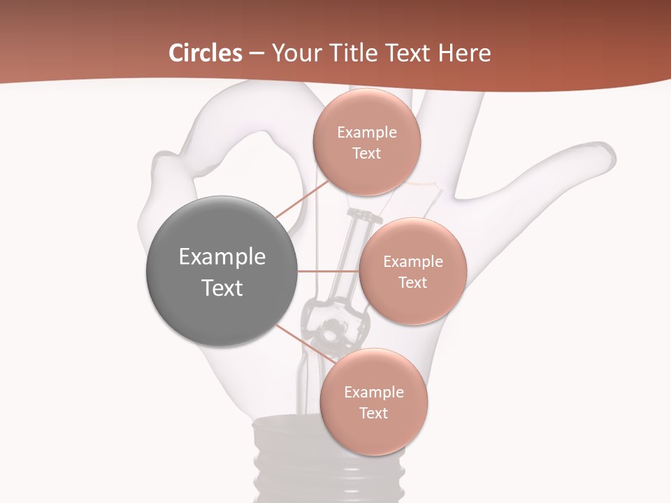 Ok Hand Lamp Bulb PowerPoint Template