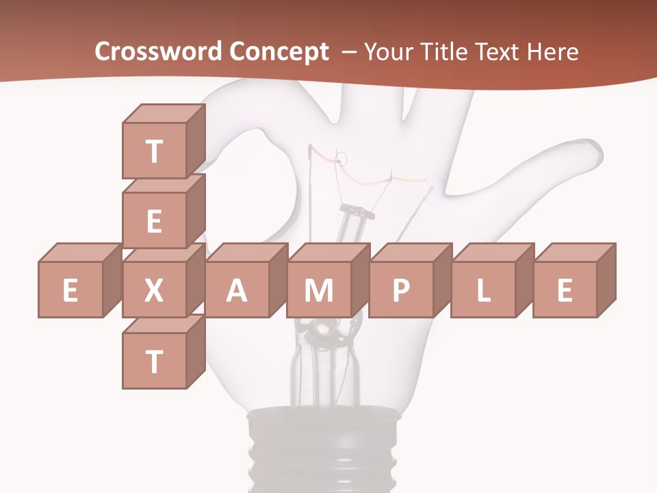 Ok Hand Lamp Bulb PowerPoint Template