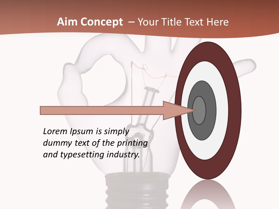 Ok Hand Lamp Bulb PowerPoint Template