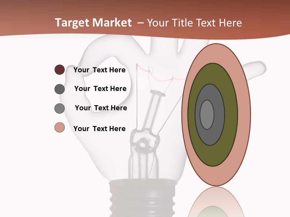 Ok Hand Lamp Bulb PowerPoint Template