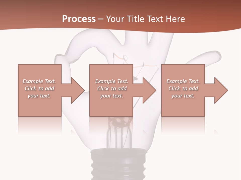 Ok Hand Lamp Bulb PowerPoint Template