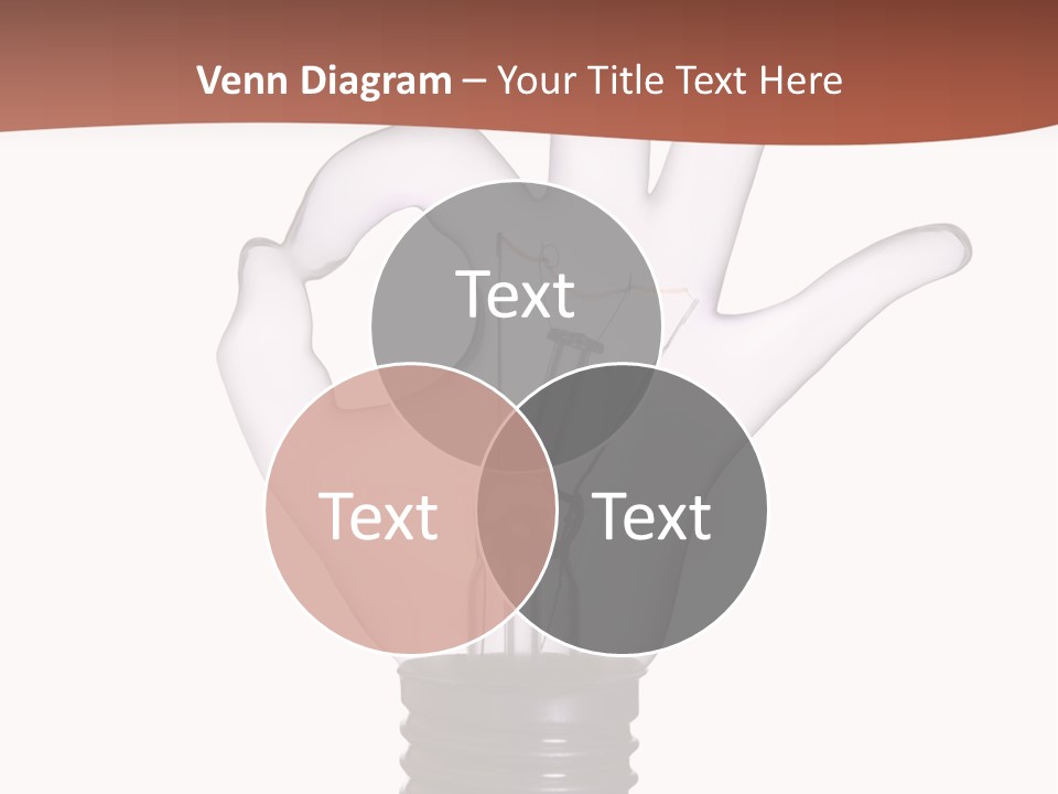 Ok Hand Lamp Bulb PowerPoint Template