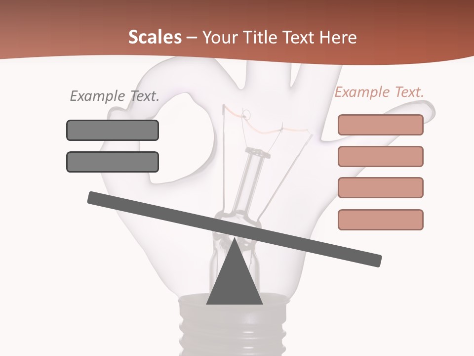 Ok Hand Lamp Bulb PowerPoint Template