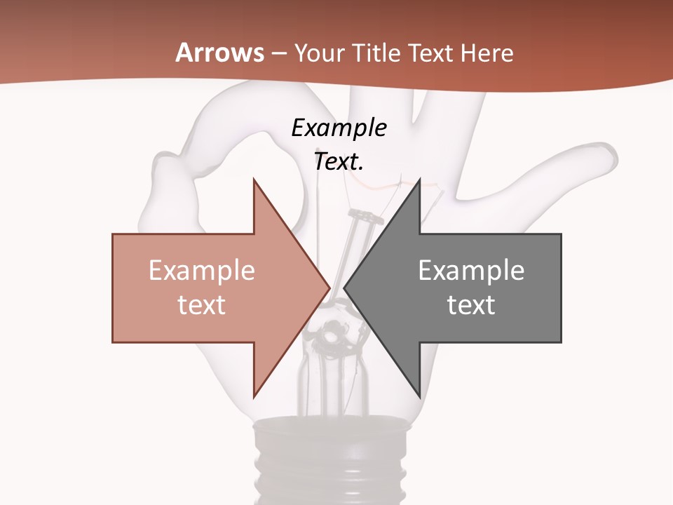 Ok Hand Lamp Bulb PowerPoint Template