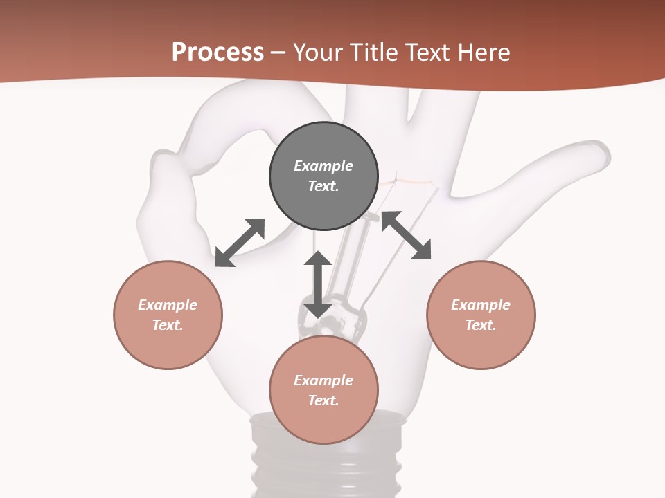 Ok Hand Lamp Bulb PowerPoint Template
